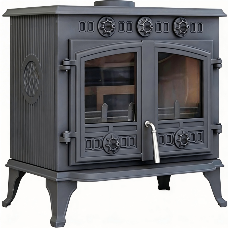Ecodesigned CE Cast Iron Mulifuel Stove 9.8 KW JA006